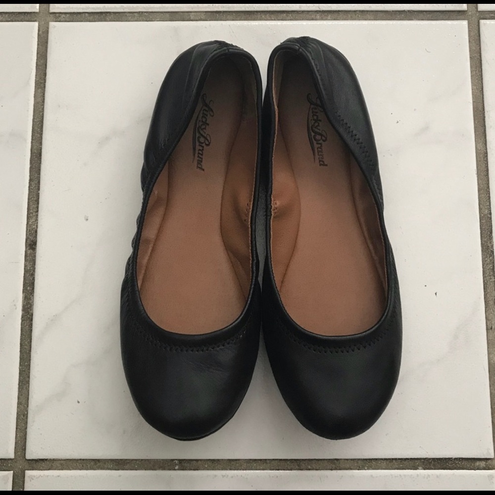 Lucky Brand Emmie Flats Black 7.5 NWOT